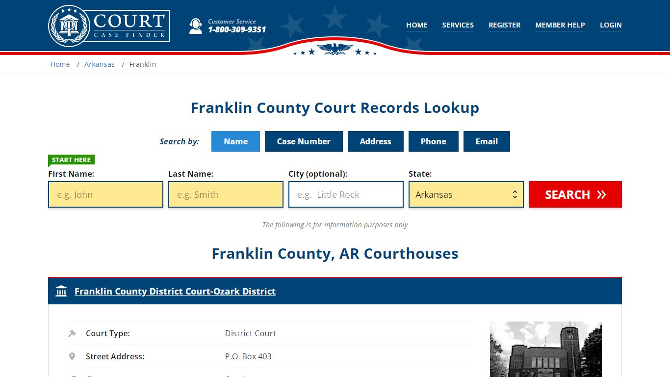 Franklin County Court Records | AR Case Lookup